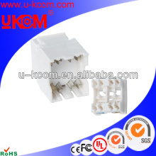 Leitoso branco cat5e UTP RJ45 8p8c 180 graus keystone